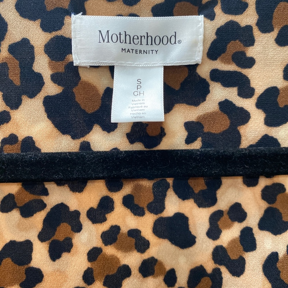 MOTHERHOOD MATERNITY LEOPARD PRINT DRESS SIZE S/P ✨HOST PICK✨ - Picture 3 of 3